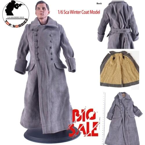 1/6 Sca Army WWII Military Action Figure German Male Winter Coat Overcoat Clothing Suit Fit 12 Inches Soldier Hottoys Body Toy