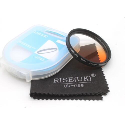 RISE(UK) 52mm Rotating Grad Graduated orange Color Lens Filter +filter case for Canon EOS 700D 600D 550D Nikon DSLR SLR Camera