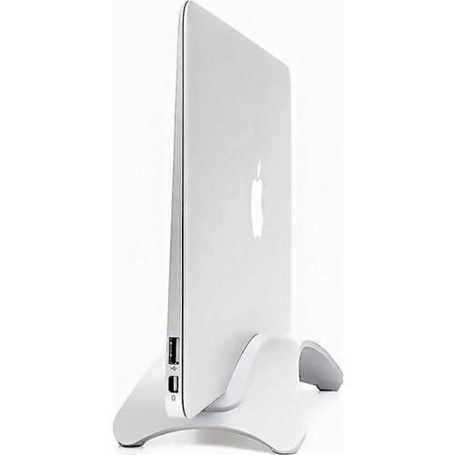 HY02 Aluminum Space-saving Laptop Vertical Stand Desktop Erected Holder for MacBook Pro Air Retina 3pcs Silica Gel Pad Available