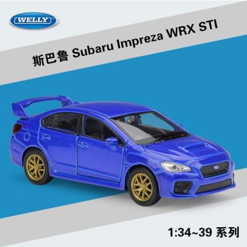 WELLY 1/36 Subaru Impreza WRX STI Collection of metal alloy car model toys