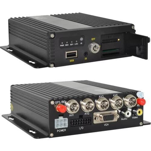MOBILE DVR vehicle monitoring equipment AHD 4CH SD card car video recorder AV/RCA interface NTSC/PAL system