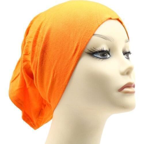 Fashion Women Hijabs Modal Cotton Muslim Turban Cap Plain Soft Hijab Headscarf Solid Color Simlpe Headband Female Muslim New