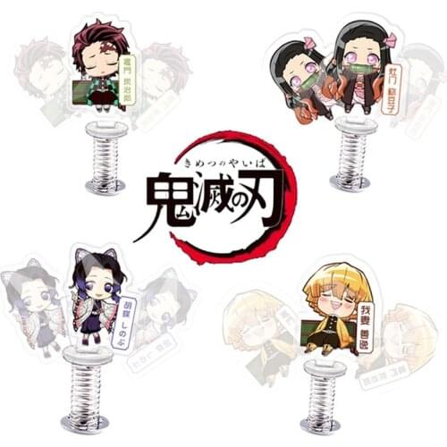 New Anime Demon Slayer Stand Card Kimetsu No Yaiba Kamado Tanjirou Nezuko Kanawo Zenitsu Acrylic Stand Figure Model Toys