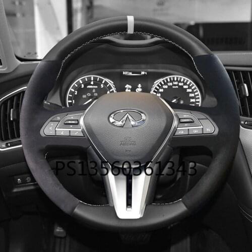 Suitable for Infiniti Q50L Q70L QX50 QX60 QX30 ESQ QX70 Q70 LQX50 QX60 Q50 G25 JX35 FX35 Hand-sewn leather steering wheel cover