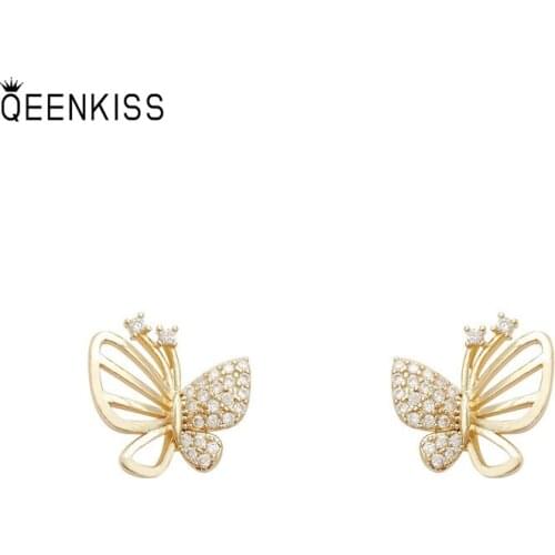 QEENKISS Stud Earrings