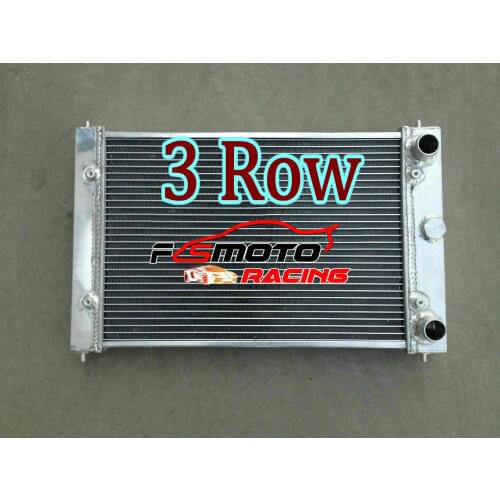 3 ROW Alu Radiator + FAN For 83-85 VOLKSWAGEN VW Polo 86C Coupe 1.3 G40 COUPE W/O AIRCON 1982-1994 Manual 1.3L MT 1983 1984 1985