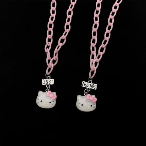 Sanrio hello kitty Girl Boy Necklace Cartoon Girl Short Necklace Student Pendant kid torque