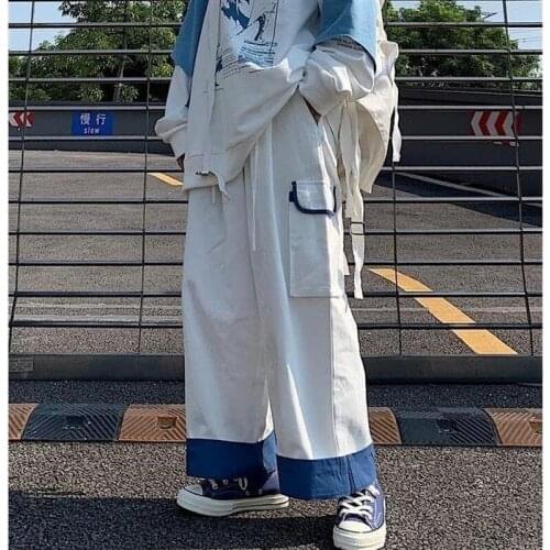 HOUZHOU Harajuku Joggers Wide Leg Cargo Pants Women High Waist Oversize Streetwear Korean Casual Trousers Femme Japan Style