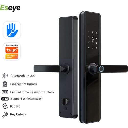Eseye Fechadura Tuya Smart Lock WIFI Fingerprint Door Lock Password IC Card Outdoor Home Gate Lock Digital Electronic Lock