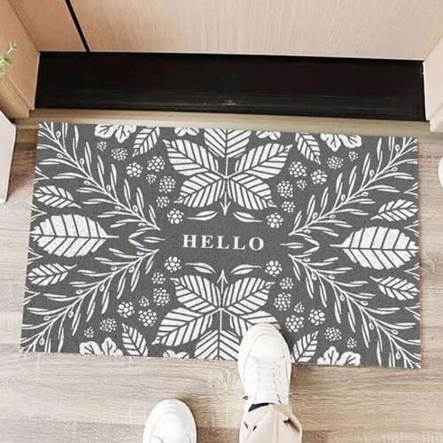 Entrance Welcome Door Mat Carpet Anti-slip Mat Living Room Mat Kitchen Mat Bath Mat PVC Silk Loop Home Doormat Custom Mat Carpet