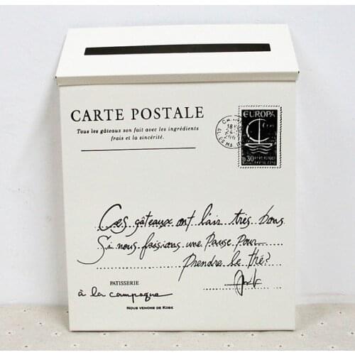 Vintage Villa Town Galvanized Iron Post Mailbox Letterbox Postbox Newspaper Magazines Holder Box Catcher Guard