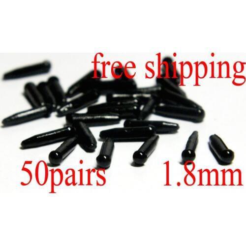 1.8mm black Safety eyes amigurumi eyes doll eyes cat eyes 50 pairs (100pcs)