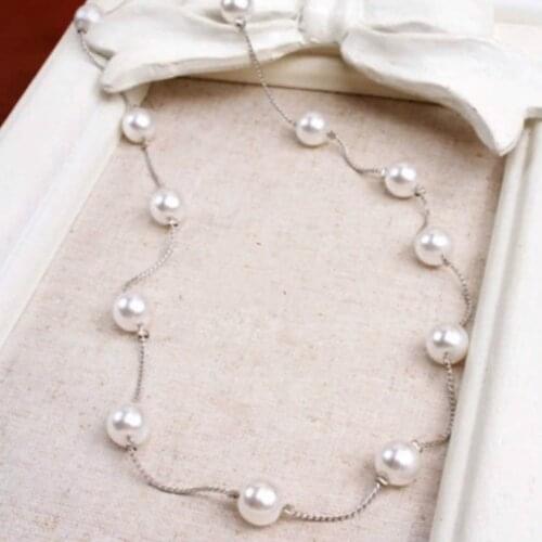 Korean Fashion All-match Jewelry Multi-pearl Long Necklace Small Fresh Bohemian Sweater Chain Female Elegant Necklace