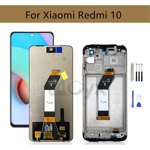 For Xiaomi Redmi 10 LCD Display Screen Touch Digitizer Assembly With Frame For Redmi 10 LCD Replacement Repair parts 6.5