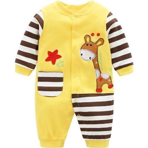 ZWY528 newborn baby boys girls clothes 3-24 months cotton kids romper long sleeve spring and autumn outwear clothing