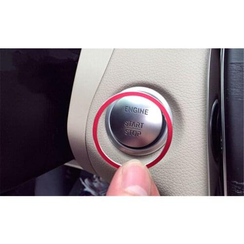 1pc Start Stop Engine Push Button Key Trim Ring Sticker Cover For Mercedes-Benz CLA C117 W117 CLA180 CLA200 220 CLA250 2014 2015