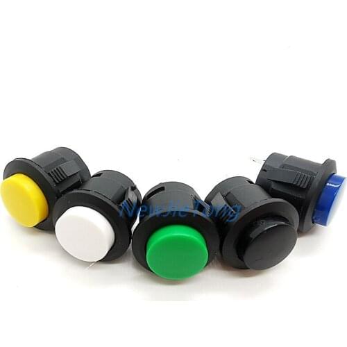 1pc R13-507 16mm Snap in Plastic Momentary Normally Open Non-locking Push Button Switch
