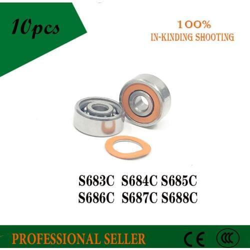 10pcs S683 S684 S685 S686 S687 S688 C 2OS 2RS CB ABEC7 Stainless Steel Hybrid Ceramic Bearings/Fishing Reel Bearings