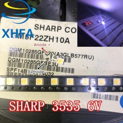 1000pcs SHARP LED backlight LCD TV 3535 3537 LED SMD Lamp bead 1W 6V Cold white GM5F20BH20A