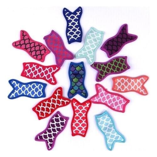 300pcs/lot free shipping wholesale mermaid Ice popsicle sleeves neoprene popsicle holder Ice cooler case