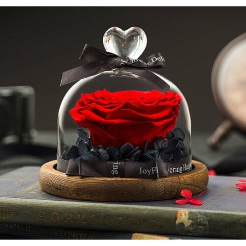 4sets/pack 10*11cm Mini Size Heart Top Glass Dome Vase Home Decoration Antique Base Cover Wedding Friend Favor Gift