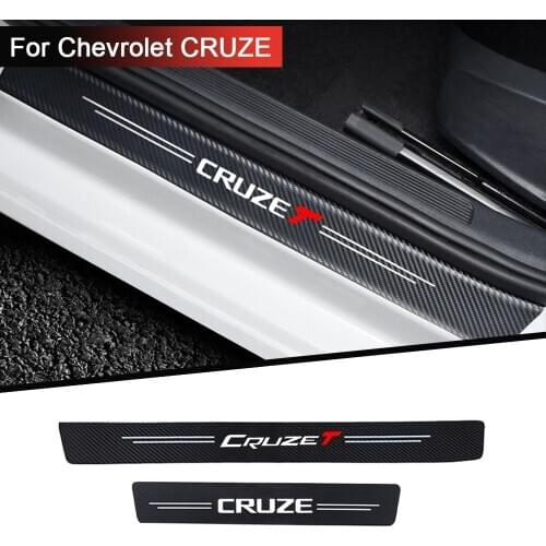 4pcs Cloth fiber Car threshold protect Car sticker car accessories interior for chevrolet cruze car accessories
