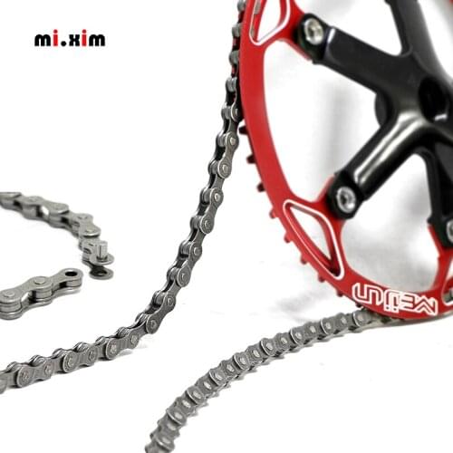 8/9/10 Speed MTB Road Bike Chain Mountain Bike Electroplated Silver Chain 24/27/30 Variable Speed Bicycle Accessories