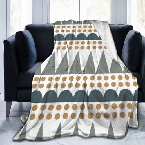 Abstract Geometric Mosaic Vintage Ethnic Seamless Super Soft Cozy Fleece Throw Blanket For Couch Bed Dropship Decorative Throws
