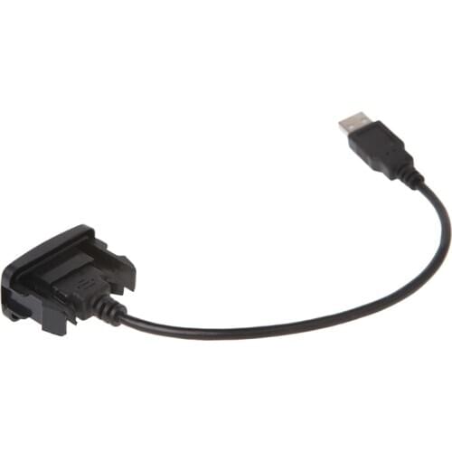 AUX USB Port Cable Adapter 12-24V Cord Wire USB Charging Adapter for Toyota VIGO