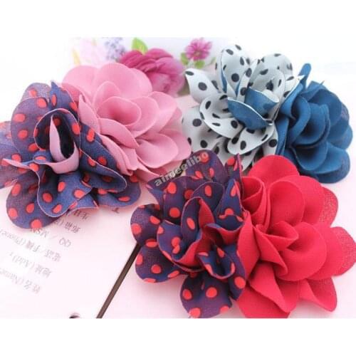 Free Shipping Diy Accessories Double Color Flower Shoe Flower Corsage Decoration Flower Accessories