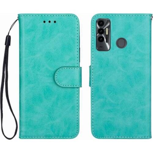 For Tecno Spark 7P KF7j Spark7P 6.8" 2021 Wallet Case High Quality Flip Leather Protective Phone Support Cover