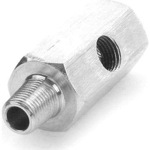 1/8" BSPT Oil Pressure Sensor Tee to NPT Adapter Turbo Supply Feed Line Gauge T supply line or aftermarket gauge