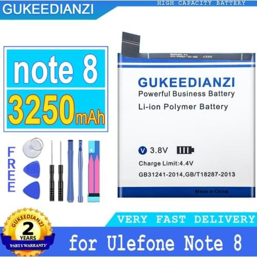 GUKEEDIANZI Ulefone Note 8 Phone Batteries