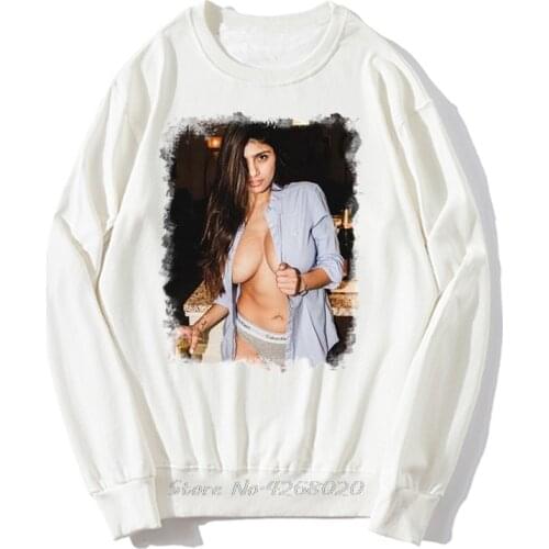 Drinking Heavily (Gone Wild) Mia Khalifa Hoodie Mens Pullover Fleece Hoodies Sweatshirt Streetwear Harajuku