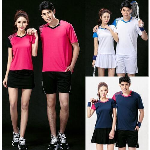 Tenis masculino , couples badminton suits shorts quick-drying , ropa tenis de mesa , shirt ping pong , tennis de table vetement