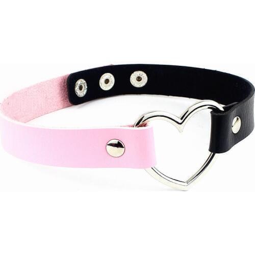 Faux Leather Choker Necklace Women Heart Chocker Necklaces Statement Necklace 2019 punk jewelry Wedding Bride Gift