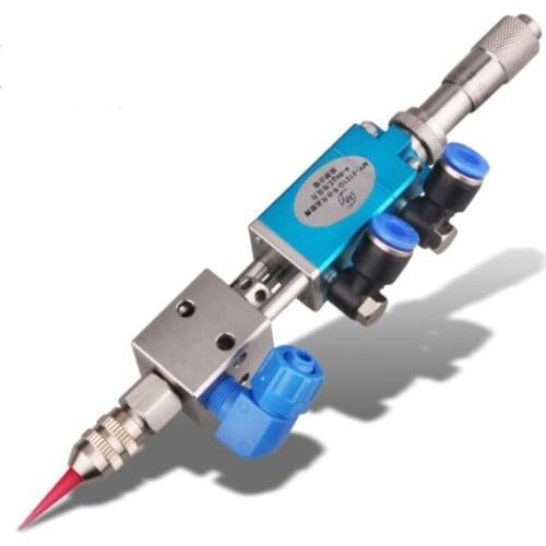 Pneumatic glue distribution valve UV micrometer thimble type dispensing valve precision thimble UV
