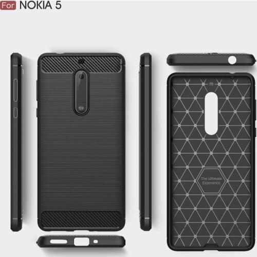 Rugged Armor Cases for Nokia3 100pcs/lot Carbon Fiber cover for Nokia5 case shockproof heavy duty cover for Noika6