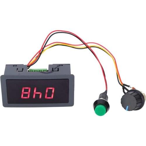 CCM5D Digital Display PWM DC Motor Governor Speed Regulator 6V 12V 24V 6A 8A 0~100% Adjustable Stepless Speed Switch Controller