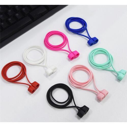 Anti-Lost Strap Soft Silicone Hanging Neck Rope for Apple AirPods 1 2 Pro Wireless Bluetooth Earphone Magnetic Waterproof Rope