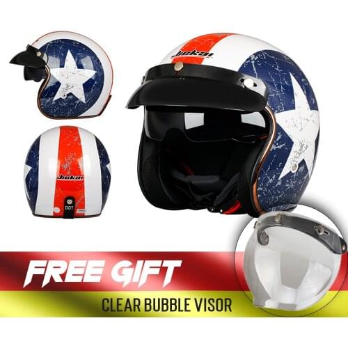 NEW Motorcycle Vintage Moto helmet 3/4 Open Face Helmets Casco Moto Jet Scooter Bike Helmet Retro approved Casque Motociclismo