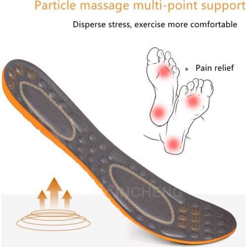 Sport Running Massage Gel Insoles for feet Man Women for shoes sole Memory foam orthopedic pad Shock Absorption arch support