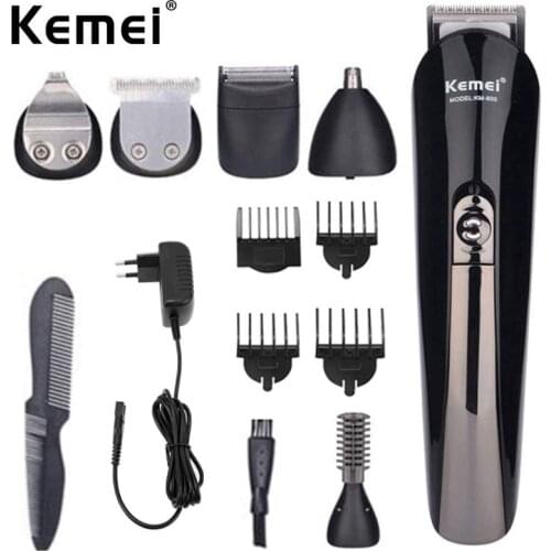Kemei Hair Clipper Barber Hair Trimmer Electric Clipper Razor Shaver Beard Trimmer Men Shaving Machine Cutting Nose Trimmer