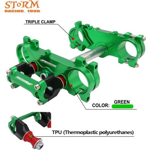 28mm Motorcycle Triple Tree Clamps Steering Stem Handlebar Riser Mount For Kawasaki KX250F KX450F KXF250 KXF450 KX-F 2013-2016