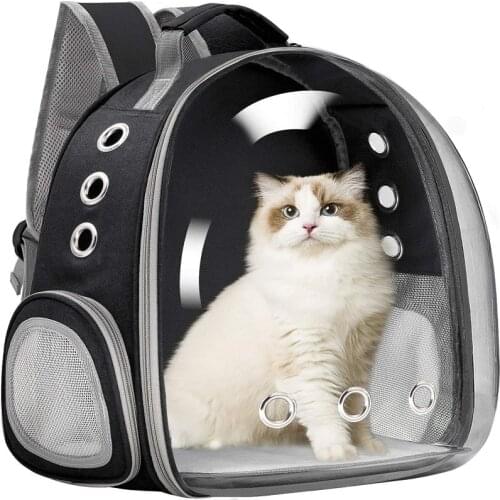Pet Cat Backpack Breathable Cat Bag Portable Cat Carrier Outdoor Travel Transparent Space Pet Backpack Bag for Cat Pet Carrier