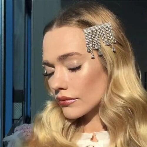 A variety of headwear wholesale tassel zircon Rhinestone hairpin hairpin bridal hairpin womens wedding crystal jewelry gifts