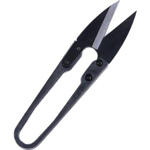 1Pcs Stainless U-Shaped Scissors Embroidery Craft Decoration Cross Accessories Trimming Sewing Nipper Sharp Yarn Clamp Wholesale