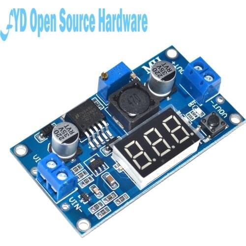 1pcs LM2596 DC-DC adjustable step-down module with digital voltmeter display LM2596S regulated power supply module