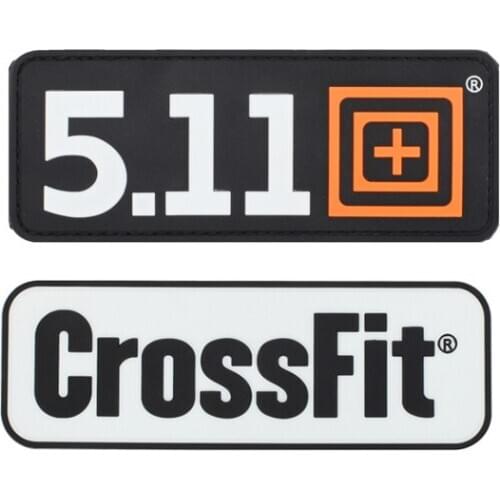2pcs PVC Patch Military Armband Badge CrossFit 511 Tactical Decorative Clothing Applique Application with Hook