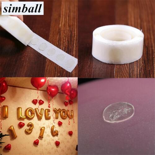 200pcs Balloons Glue Point Double-Sided Multi Use Fix Gum Inflatable Air Balls Toys Birthday Wedding Decoration Party Supplies